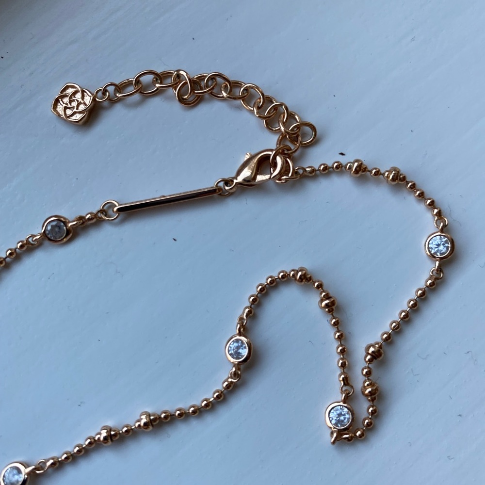 Kendra Scott Rose Gold Crystal Chain Necklace